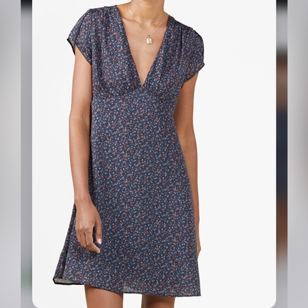 Outerknown Juniper dress indigo mariquita